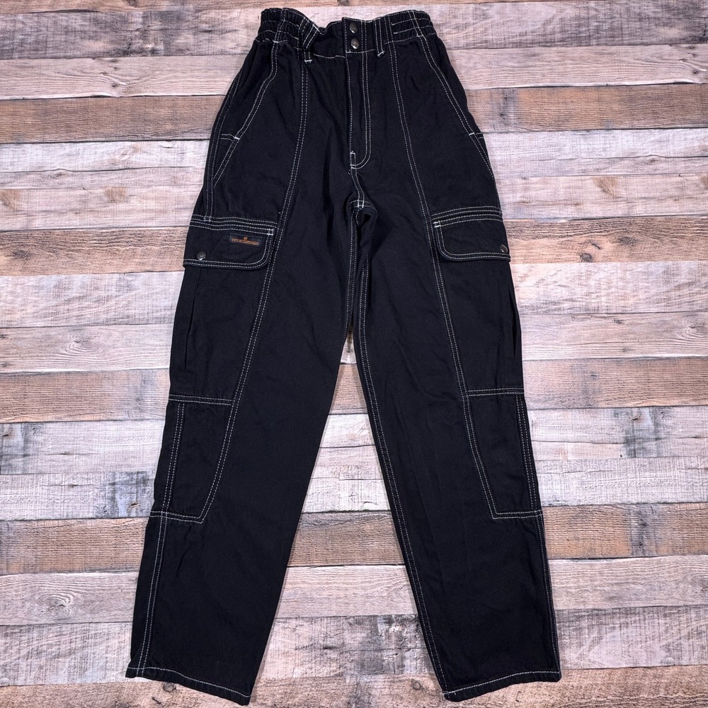 BDG Urban Outfitters Womens Relaxed Skate Jean Black Contrast Stitch‎ W25 Cargo